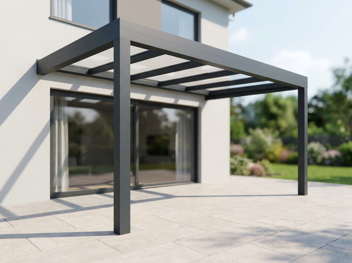 Cubo Line Terrassenüberdachung – Glasdach (Bausatz)