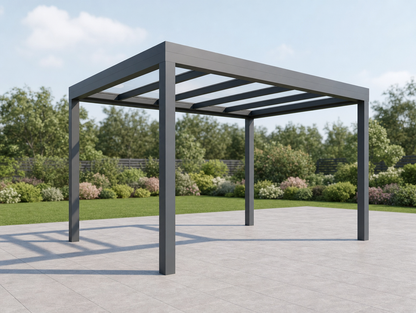 Cubo Line freistehend – kubisches Dach auf 4 Pfosten