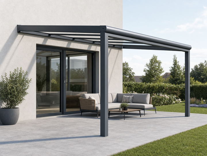 Diamond Line Terrassenüberdachung – Polycarbonat oder Glas (Bausatz)