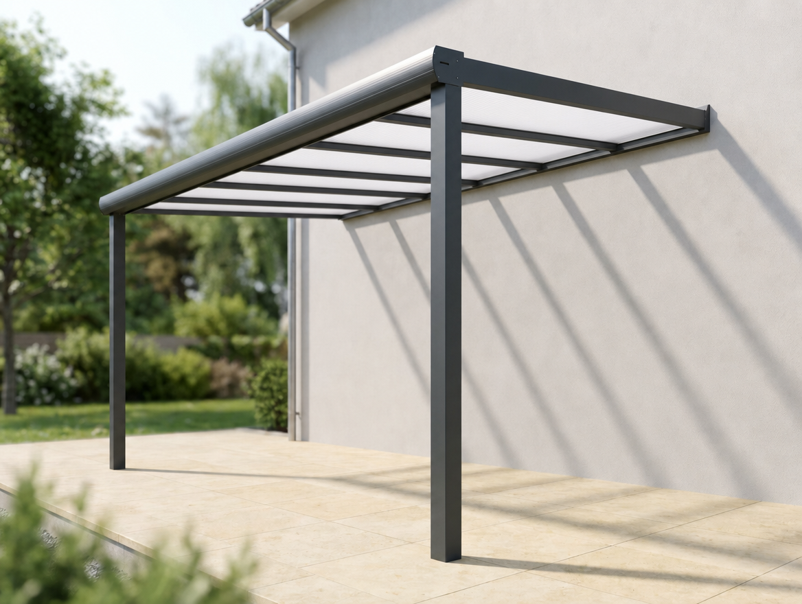 Prime Line – Polycarbonat 16 mm Opal · Wandgebunden · Anthrazit RAL 7016