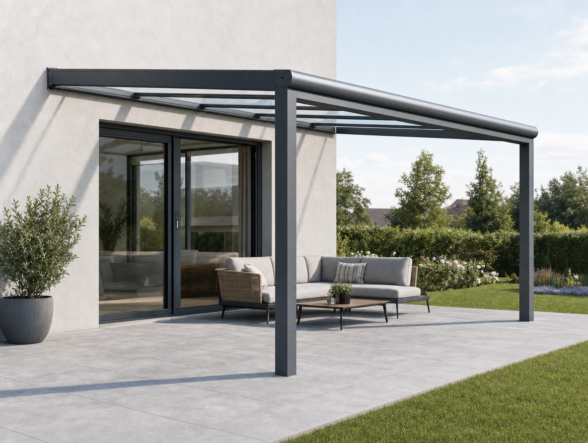 Diamond Line – VSG-Glas 8 mm · Wandgebunden · Anthrazit RAL 7016